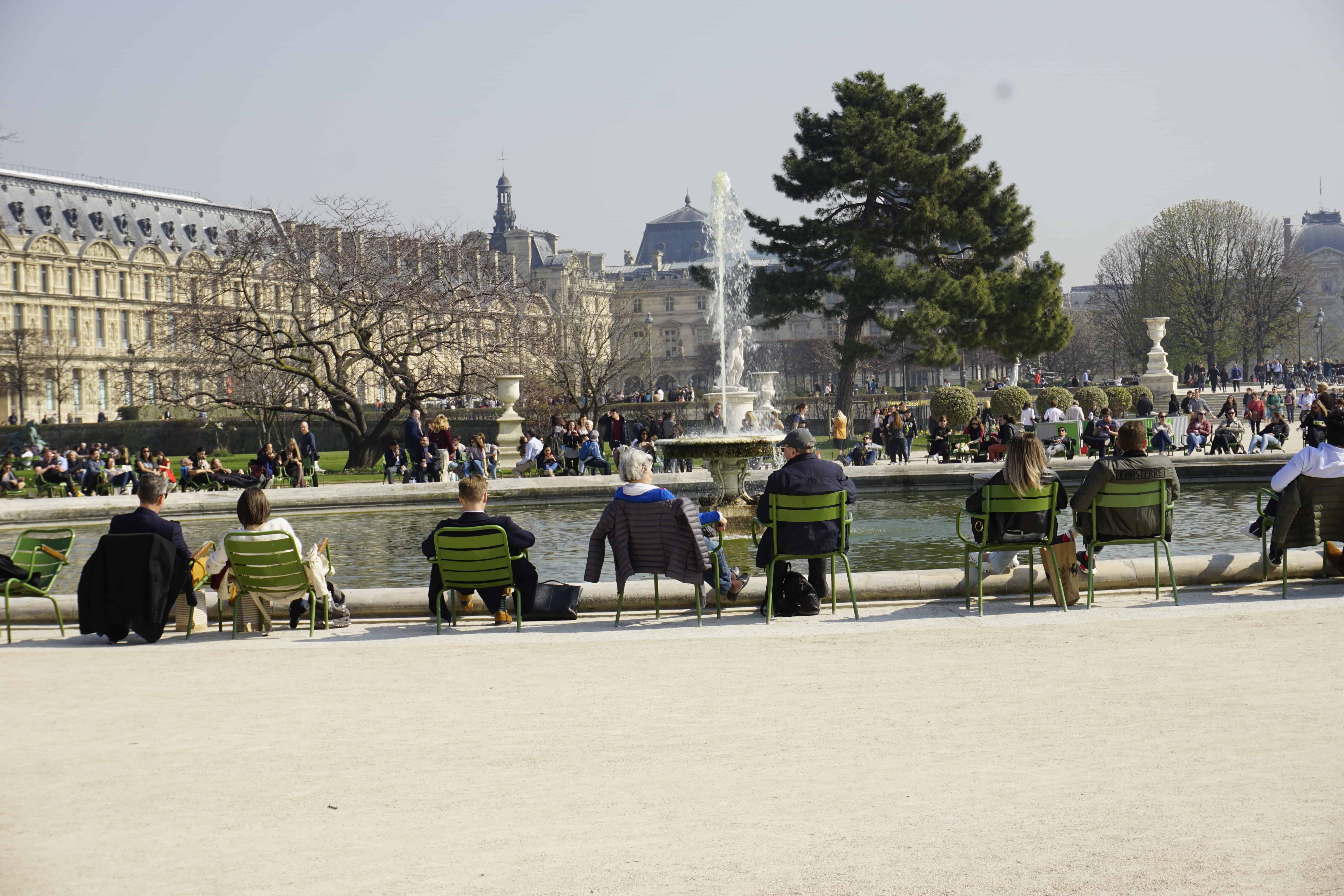 people in paris enjoying the social life outside